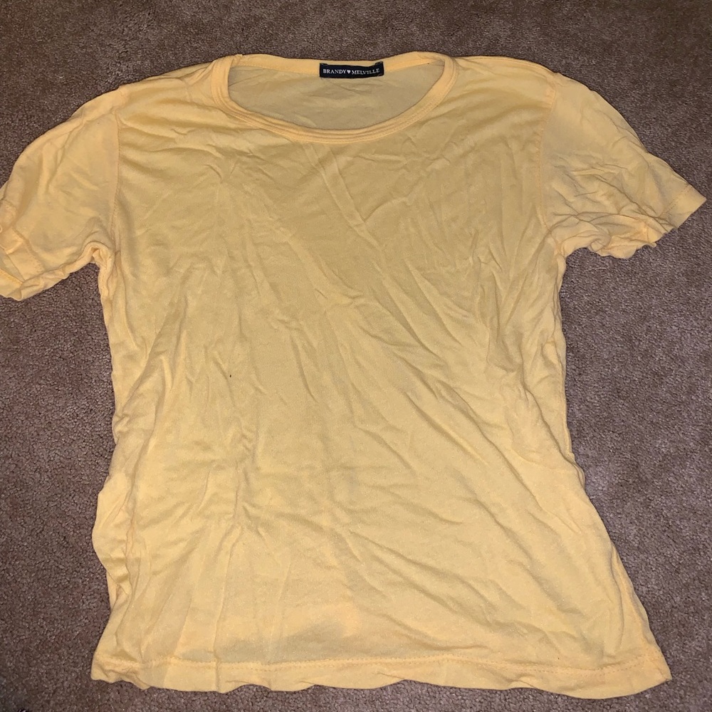 Brandy Melville plain yellow T-shirt